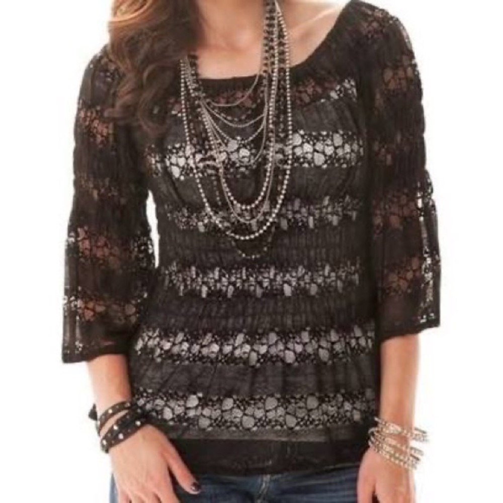 Black Lace Blouse
